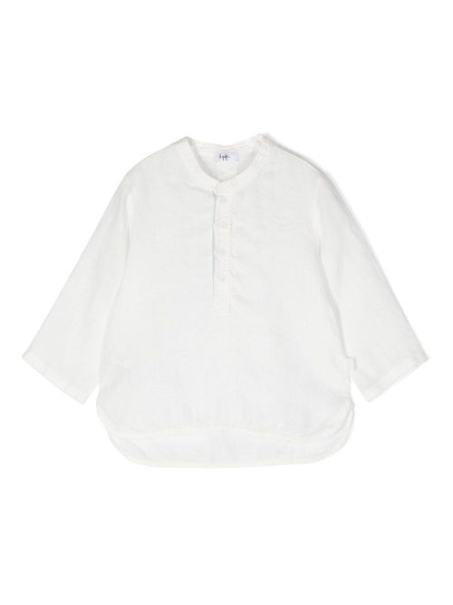 Long-sleeve linen shirt - White