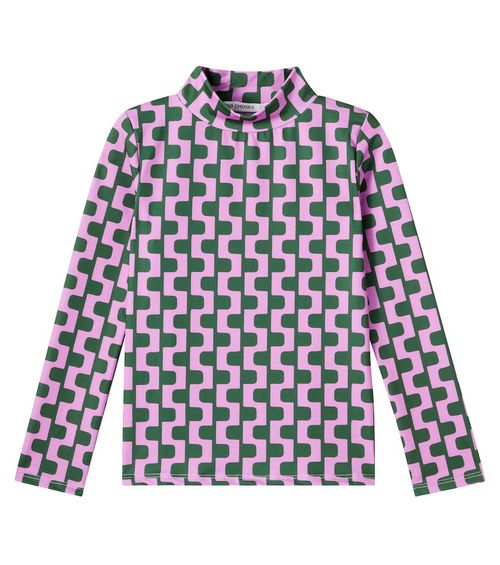Printed turtleneck T-shirt
