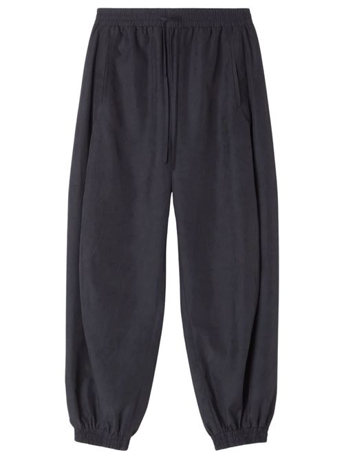 Balloon Track Trousers in Textured Crumpled Fabric