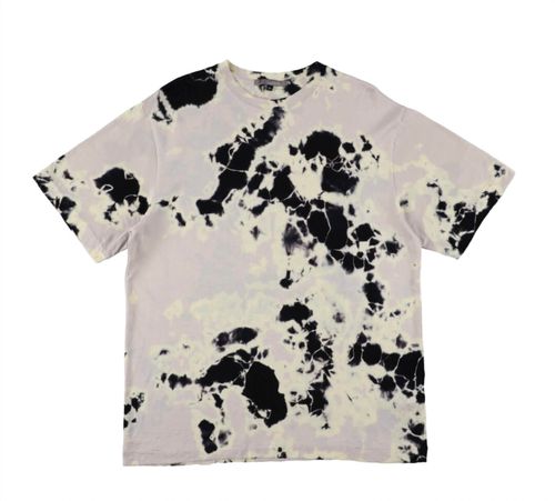 Women's Cotton Jersey Short Sleeve T-Shirt In Dark Blue/grey
