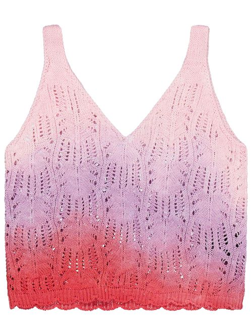 Laneus Boxy knitted tank top - Pink