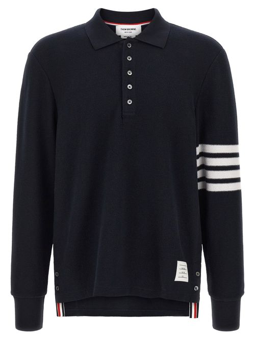 4-Bar Stripe Polo Shirt — Black