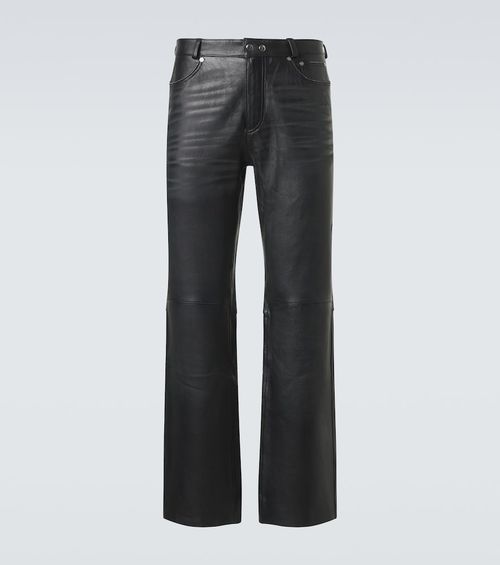 Carlson Cut straight leather pants