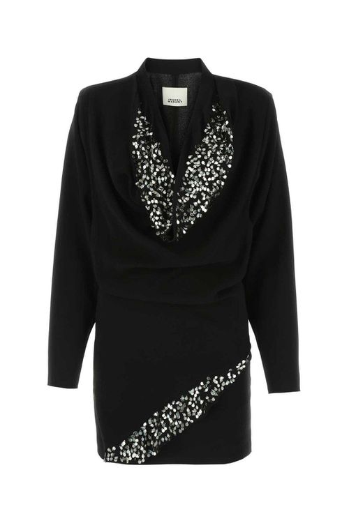 Lazeli Embellished V-neck Mini Dress
