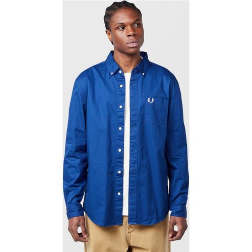 Fred Perry Relaxed Washed Twill Shirt, Blue
