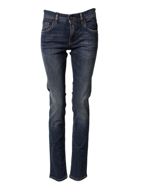 Cotton Stretch Denim Jeans — Blue