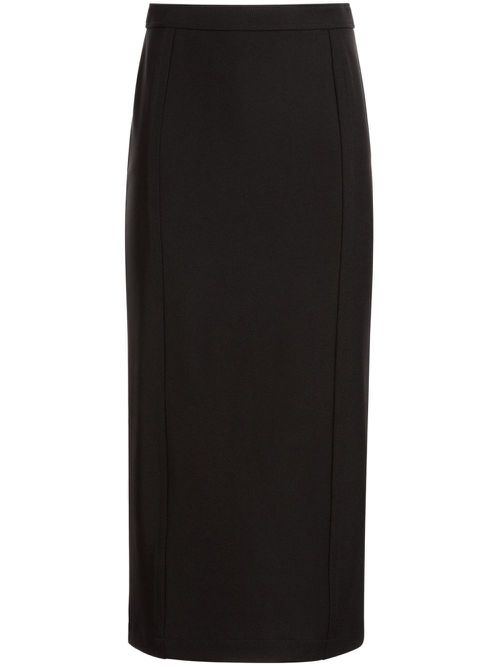 Gabardine maxi skirt - Black