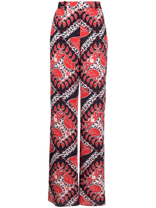 Archive Manifesto straight-leg trousers - Red