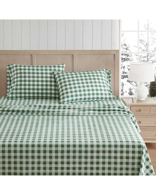 Madison Gingham Cotton Percale Sheet Set