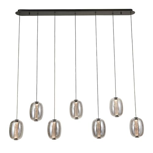 Black LED Island Pendant from the Vega Collection