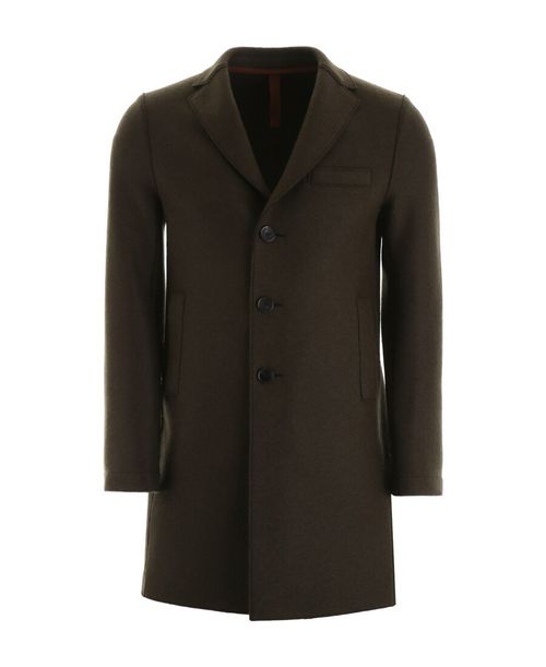 Single-breasted virgin-wool coat