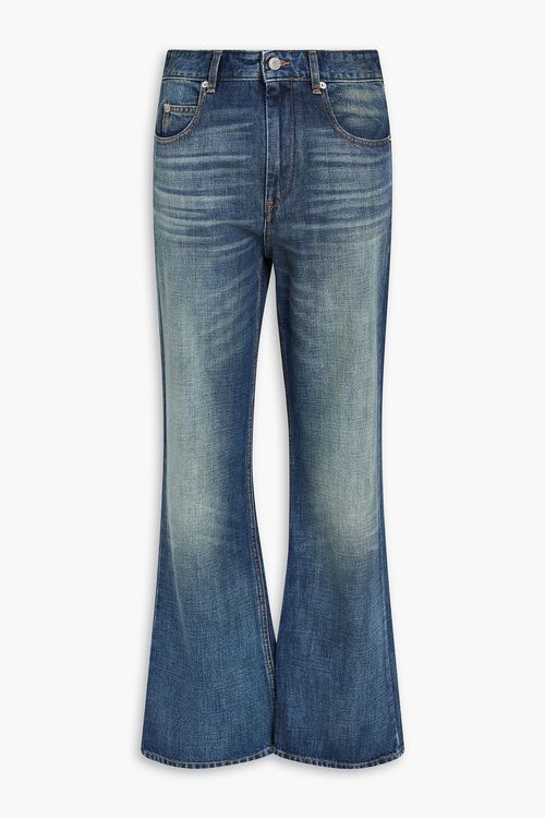 Faded high-rise flared jeans - Blue - FR 34