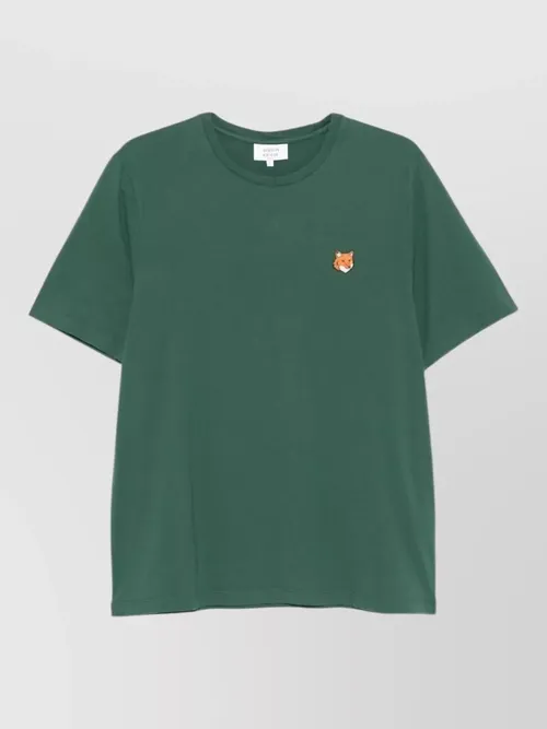 Maison Kitsuné - fox head cotton crew neck t shirt