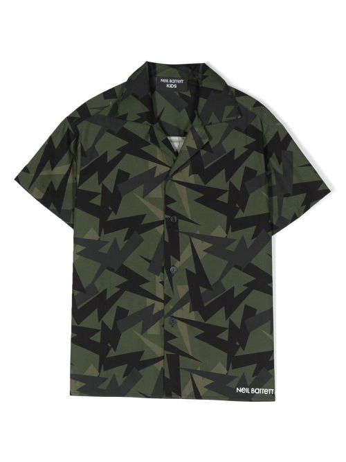 Graphic-print short-sleeve shirt - Green