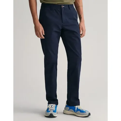 Men's GANT Mens Slim Fit Tech Prep™ Chinos - Navy - Size: W32 l32