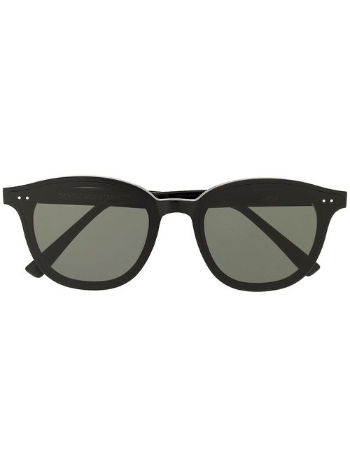 Lang 01round-frame sunglasses - Black