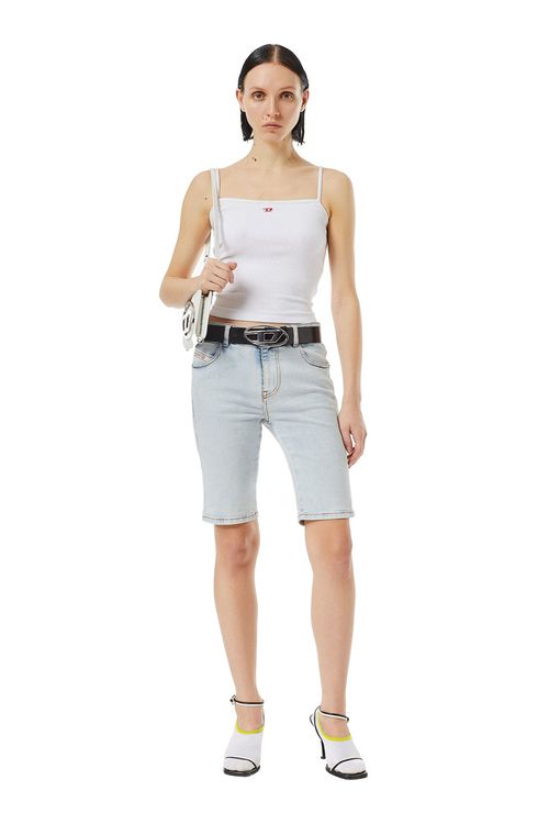 High-rise denim shorts - Blue