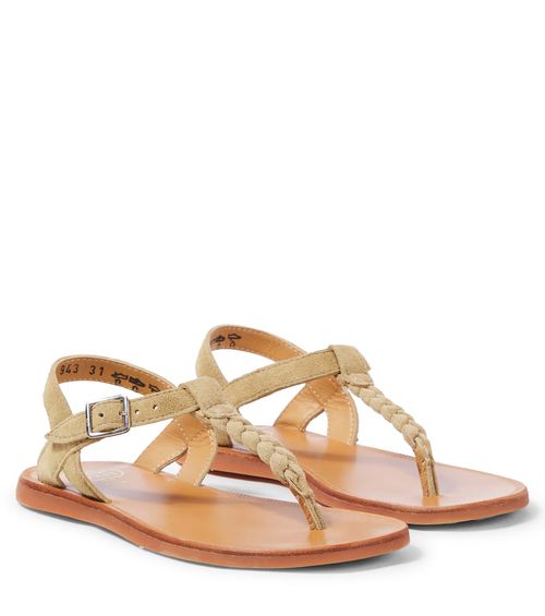 Plagette Antic suede sandals