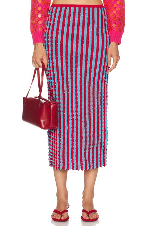 Zankov Capucine Skirt in Hortensia & Cherry Multi - Red.  XS also in