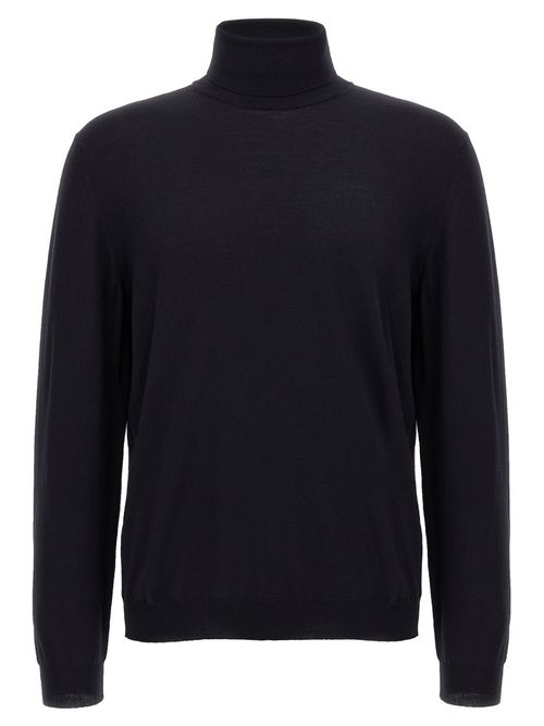 Blue Wool turtleneck sweater