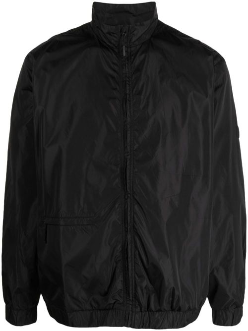 High-neck lightweight jacket - Black