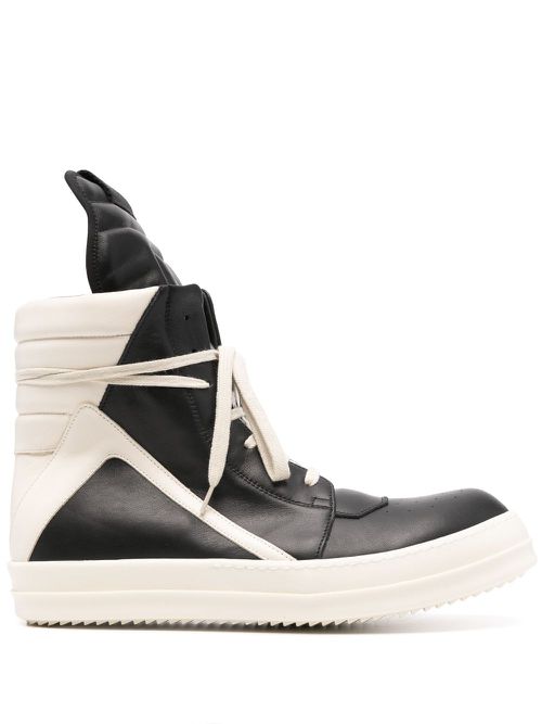 Black Geobasket High Top Sneakers - Men's - Calf Leather/Rubber