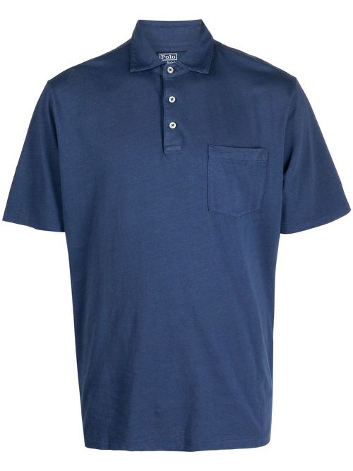 Chest-pocket polo shirt - Blue