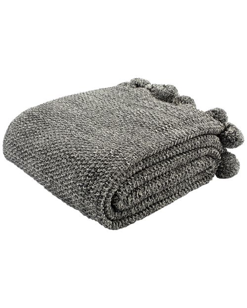 Pompom Knit Throw