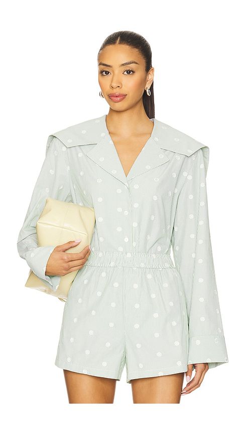 Maude Club Caspian Shirt in Green. L. Also in