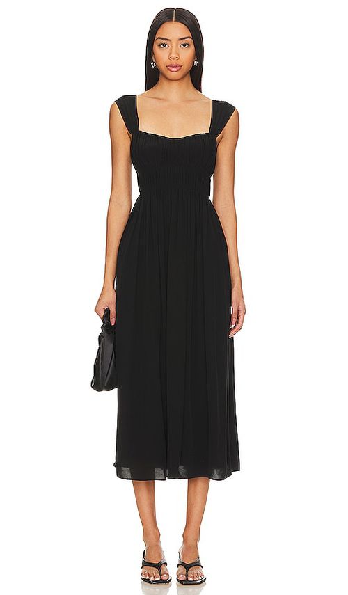 Rue Sophie Layla Midi Dress in Black.  XS. Also in