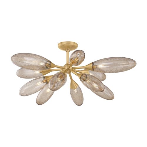 Vintage Brass Semi Flush Mount from the Cordoba Collection
