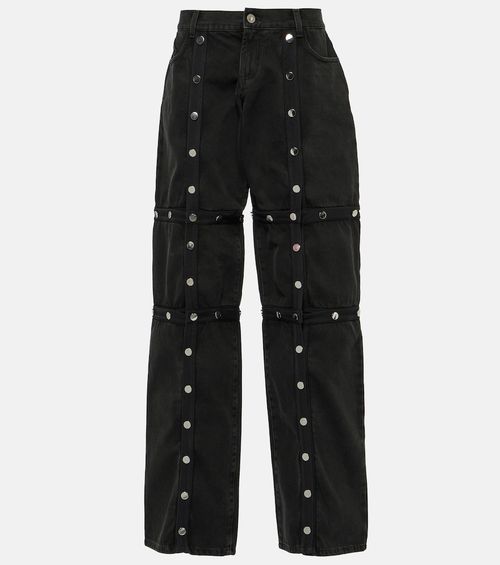 Deconstructed low-rise jeans