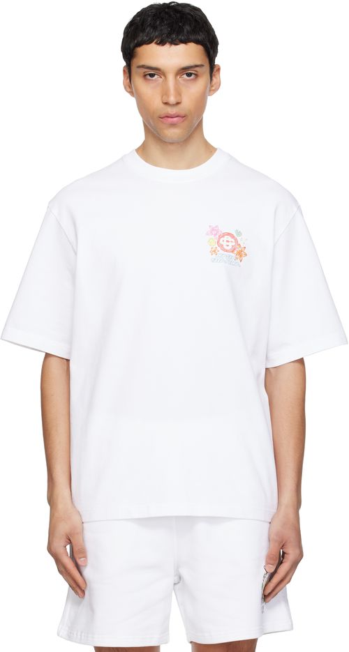 White Collage D'Icônes Graphique T-shirt