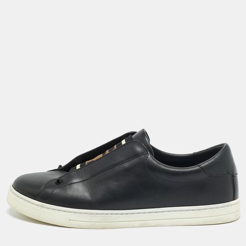 Fendi Rockoclick 37 Black Leather Slip On Sneaker