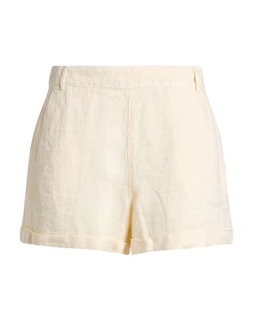 Woman Shorts & Bermuda Shorts Cream Size 6 Linen