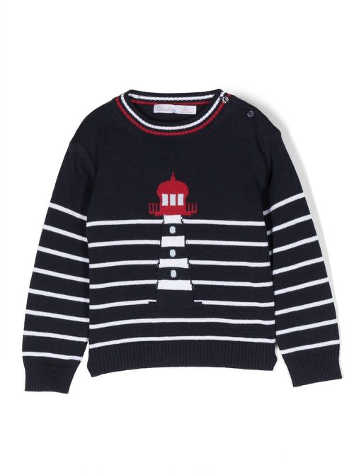 Nautical striped sweater - Blue