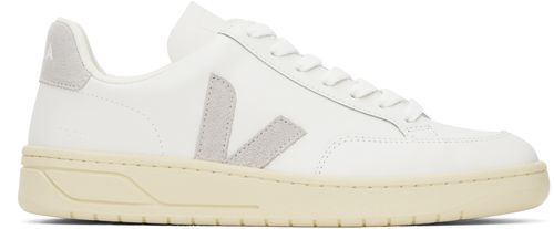VEJA White V-12 Leather Sneakers