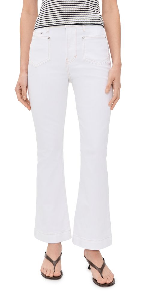 Carson Ankle Flare Jeans White