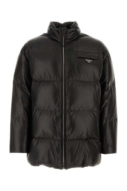 Nappa Leather Down Jacket — Black