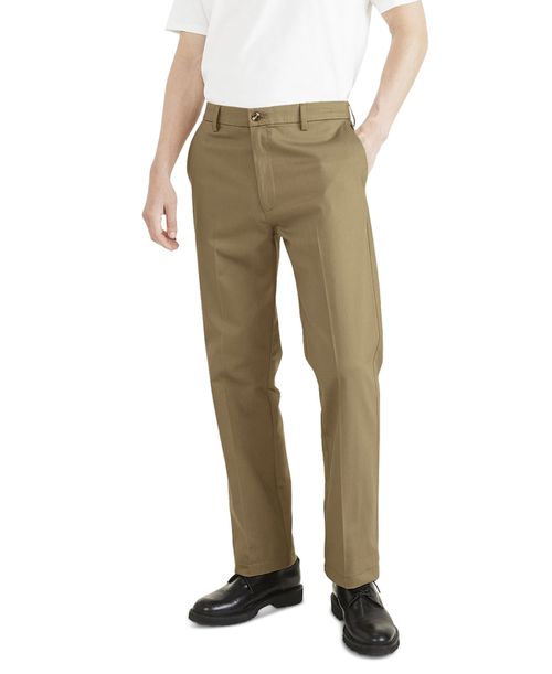 Men's Signature Classic Fit Iron Free Khaki Pants with Stain Defender - New British Khaki