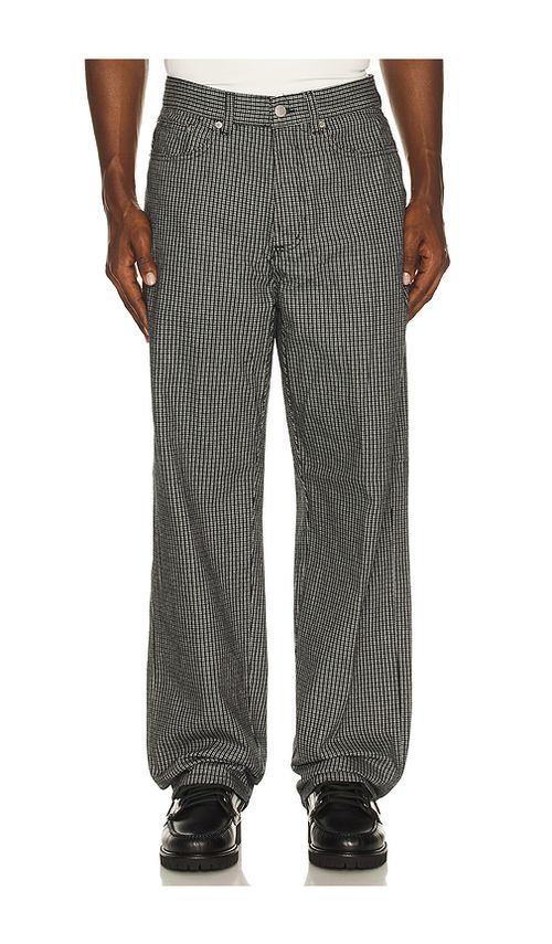 Obey Classic Baggy Plaid Denim Pants in Black Multi. 31 also , 32, 33