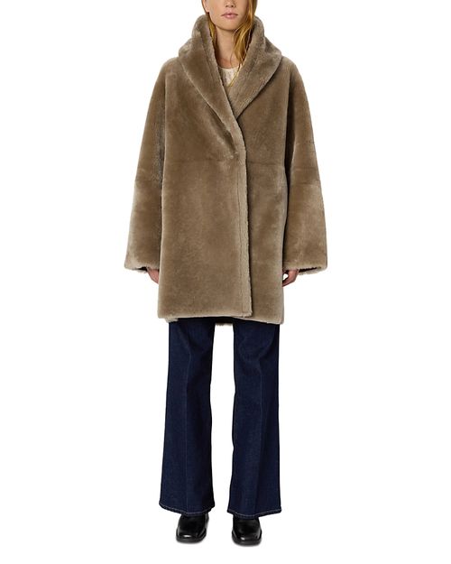 Malia Shearling Shawl Collar Coat