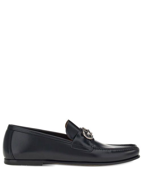Gancini-buckle loafers - Black
