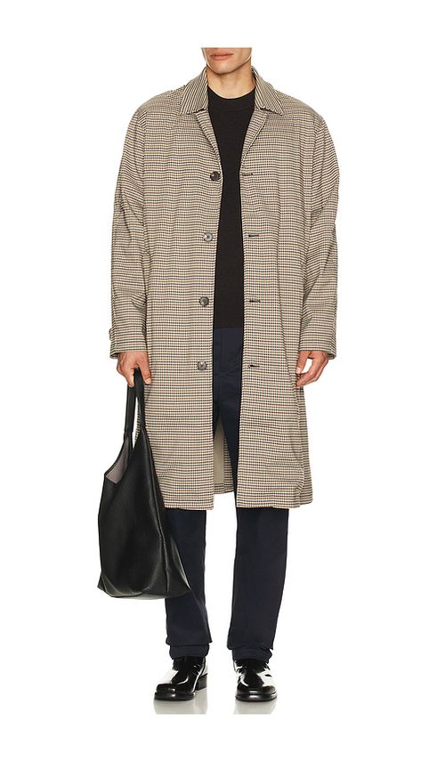 Bound Check Mac Jacket in Grey. S. Also in L, M, XL/1X
