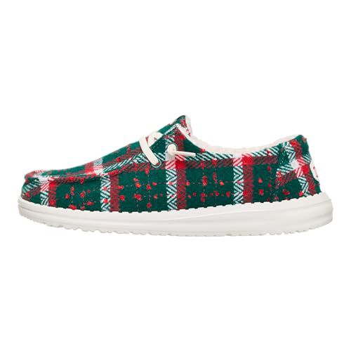 HEYDUDE Wendy Confetti Plaid Cozy Red/Green/Multi