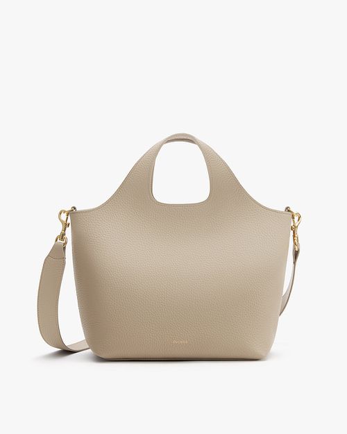Women's System Zipper Tote Bag in Stone