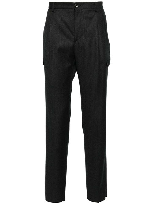 Virgin wool cargo pants - Grey