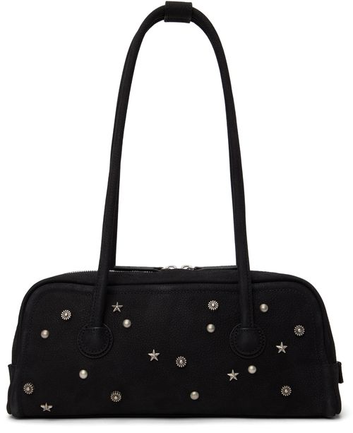 MARGESHERWOOD Black Soft Baguette Bag