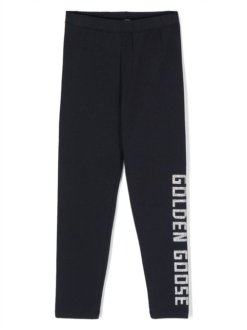 Logo-print stretch trousers - Blue