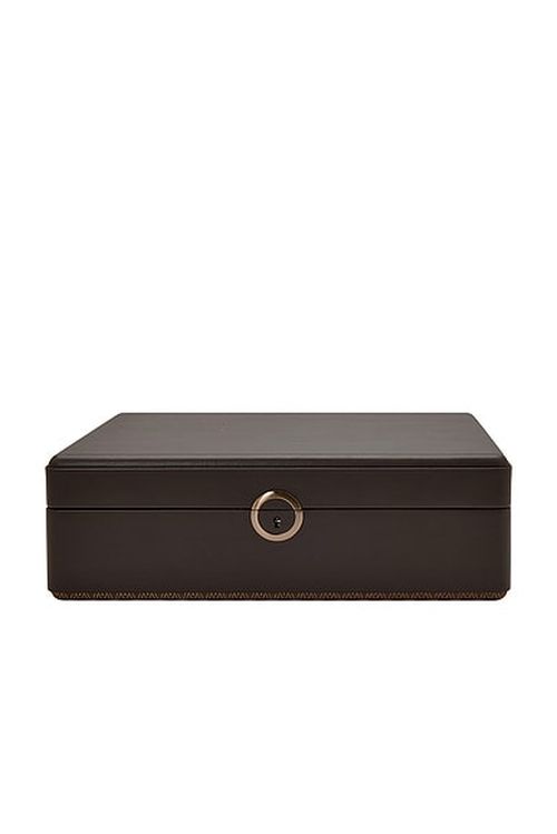 WOLF Earth 5 Piece Watch Box with Storage in Brown